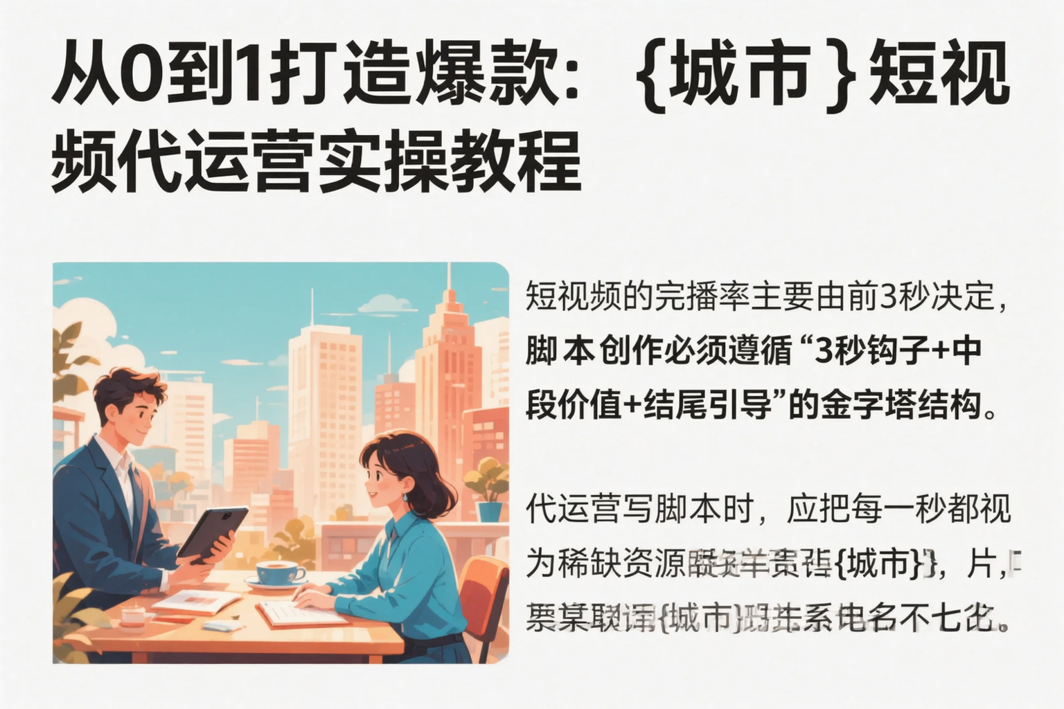 从0到1打造爆款：望都短视频代运营实操教程