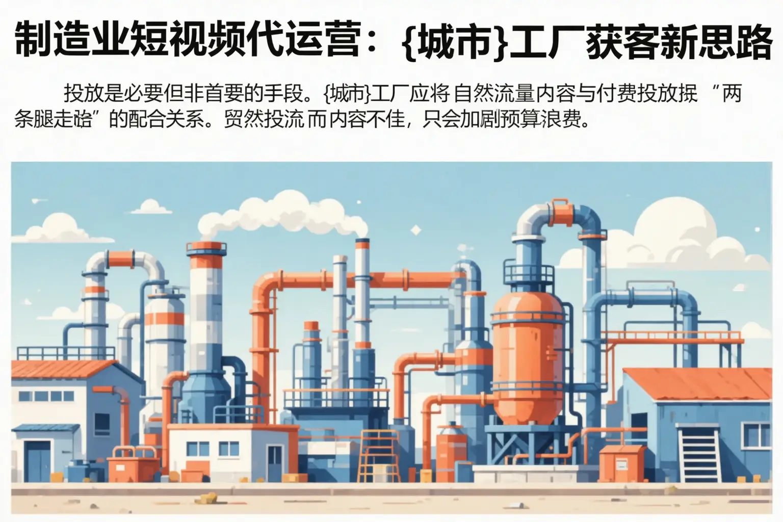 制造业短视频代运营:望都工厂获客新思路